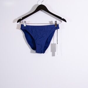 NEW Robin Piccone Amy Ribbed Bathing Suit Swim Bikini Bottom Blueberry Medium